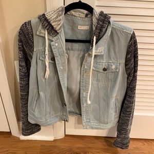 Hooded jean jacket